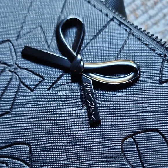 Betsey Johnson Black Bow-Embossed Tote - Picture 3 of 16